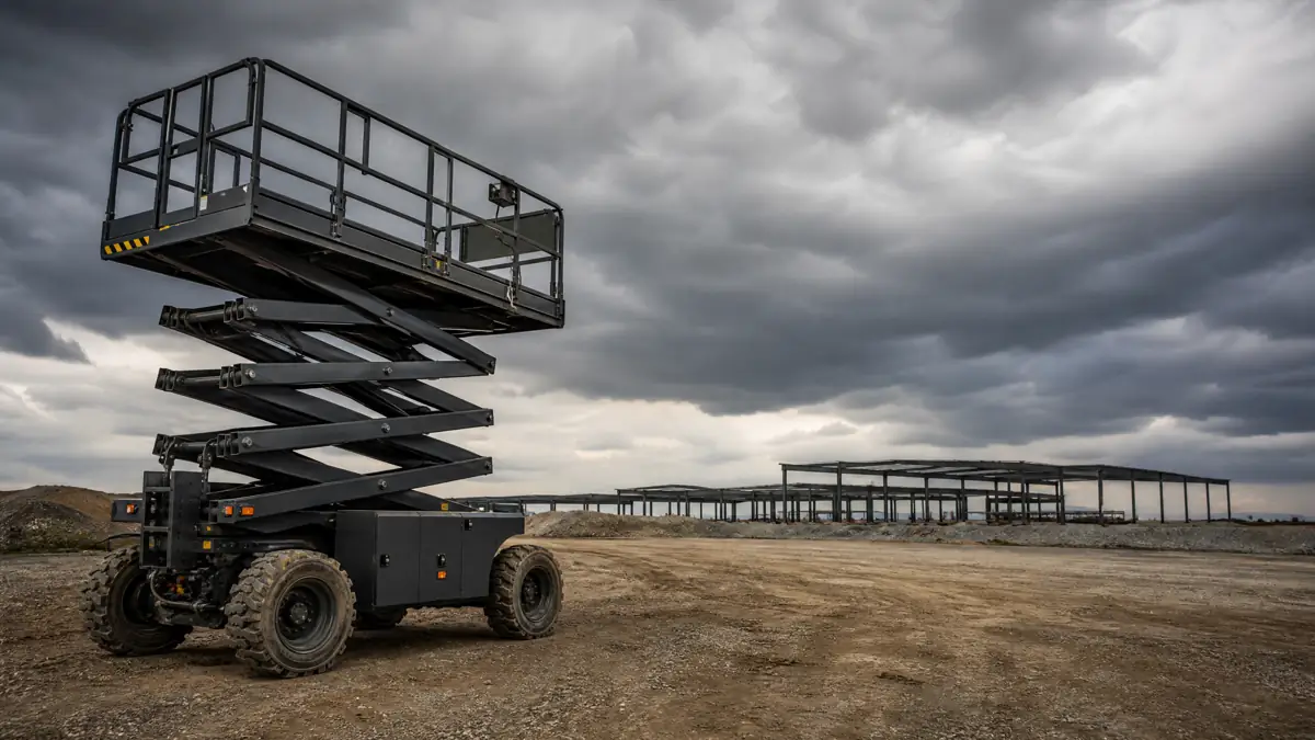 Rough Terrain Scissor Lifts jobsite access in Charleston